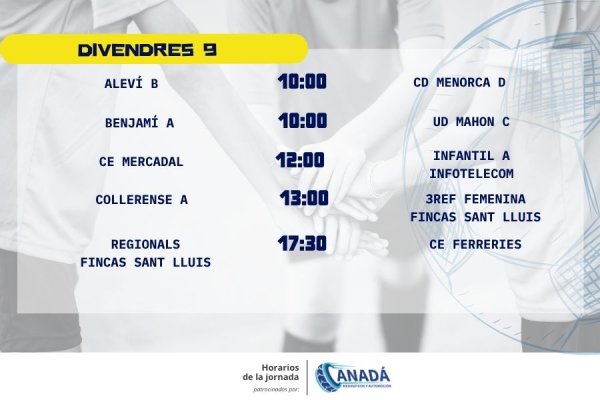 Horaris de la Jornada