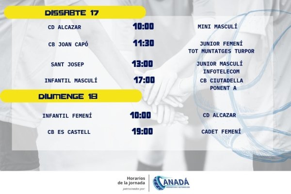 Horaris de la Jornada